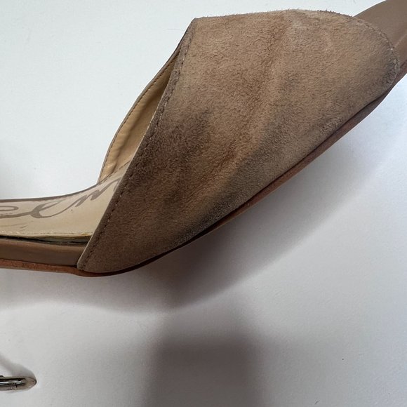 Sam Edelman Serene Block Heel Lace Up Ankle Tie Camel‎ Suede 11 - Picture 8 of 14